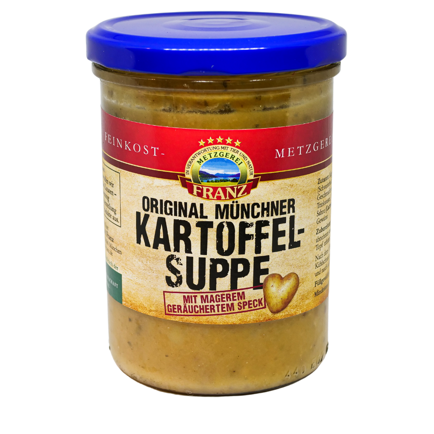 Original Münchener Kartoffelsuppe mit magerem Speck