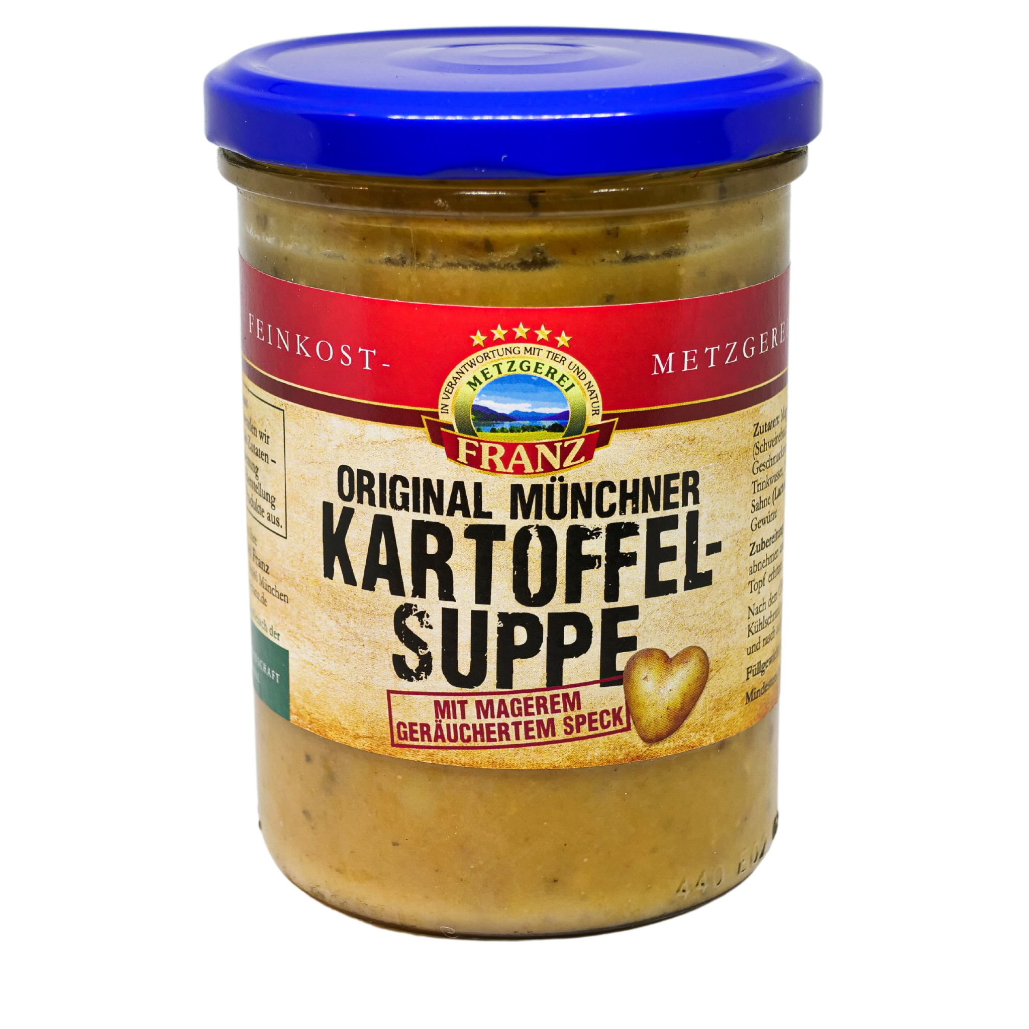 Original Münchner Kartoffelsuppe - mit magerem geräucherten Speck ... Original Münchner Kartoffelsuppe - mit magerem geräucherten Speck ...