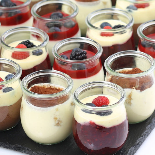 Orangen Panna Cotta mit Himbeermark